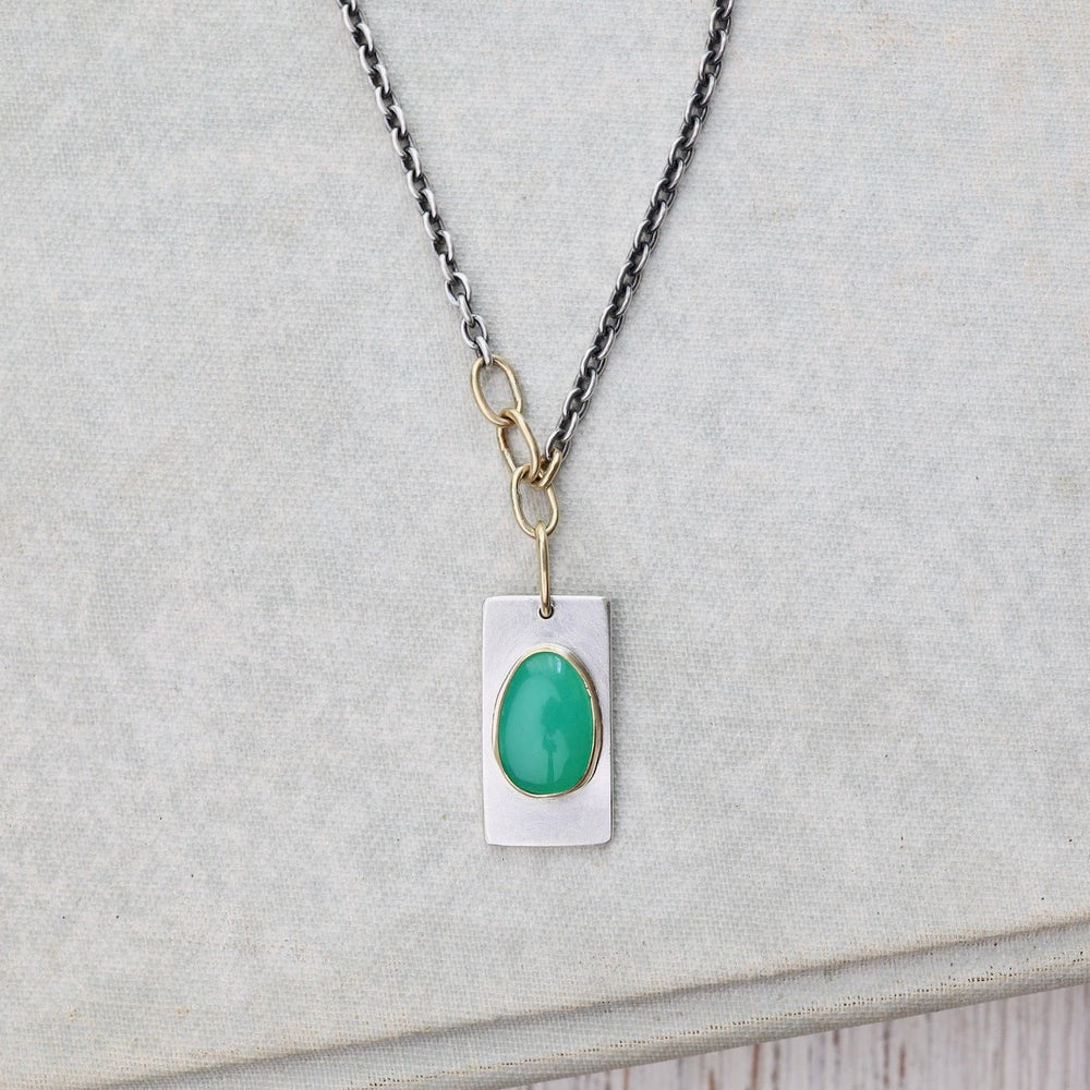 NKL-18K Chrysoprase Portal Necklace - One of a Kind