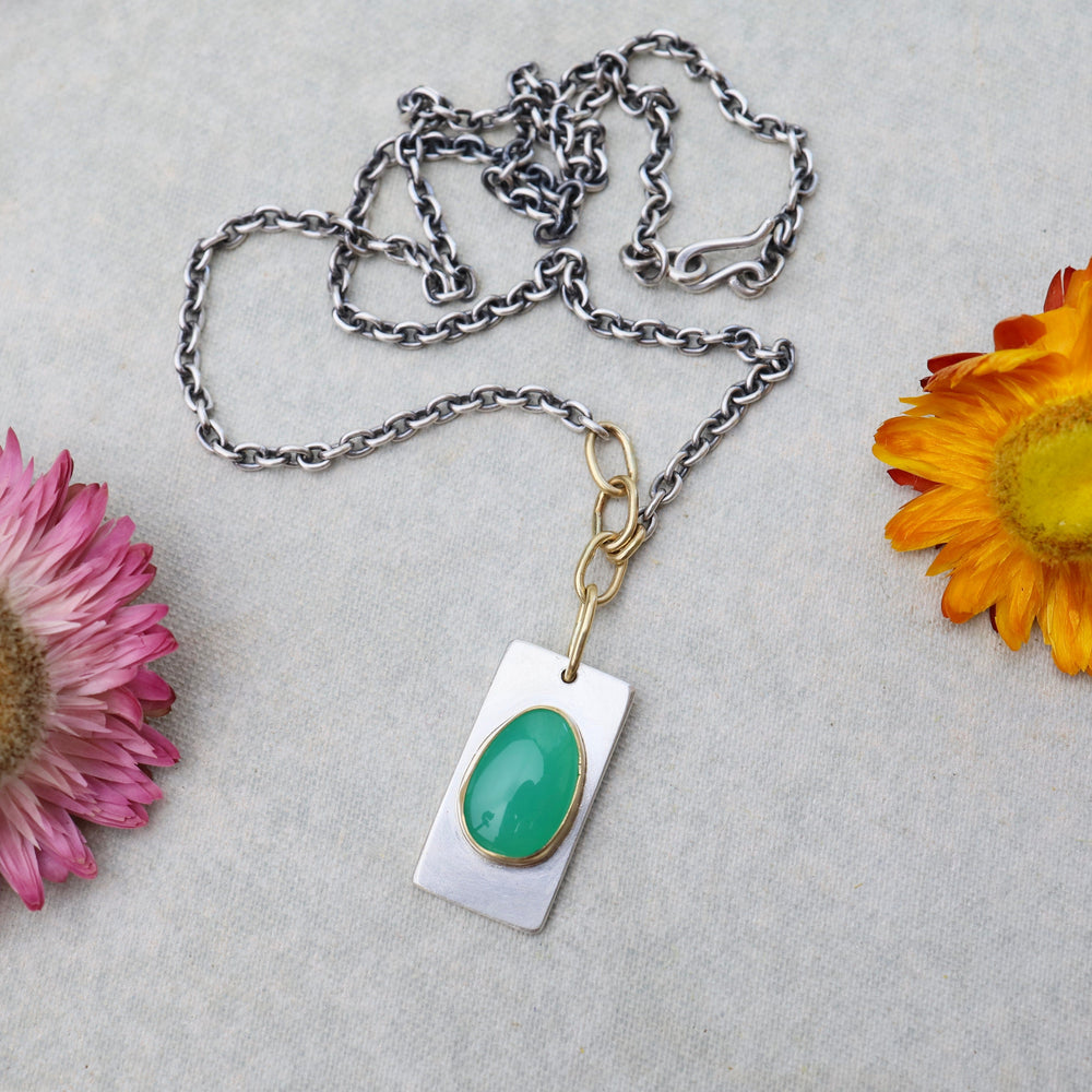 
                  
                    NKL-18K Chrysoprase Portal Necklace - One of a Kind
                  
                