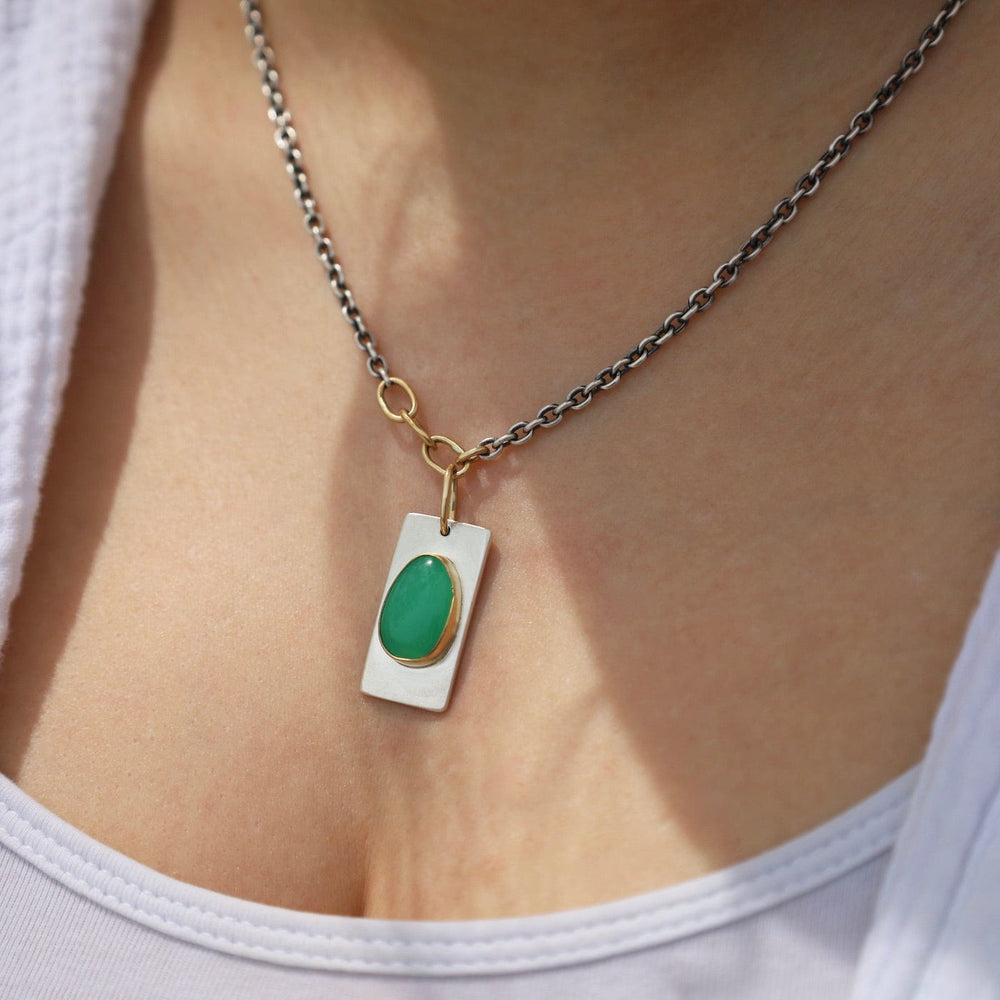 
                  
                    NKL-18K Chrysoprase Portal Necklace - One of a Kind
                  
                