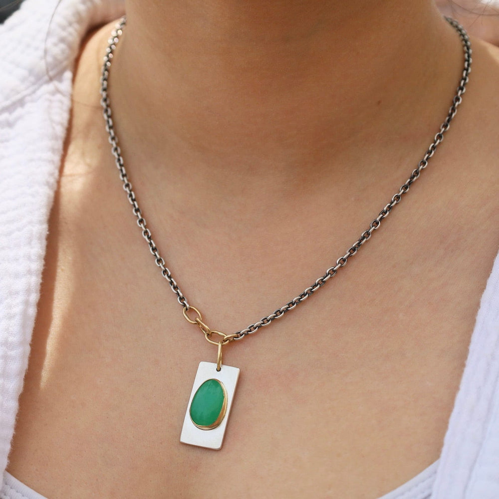 
                  
                    NKL-18K Chrysoprase Portal Necklace - One of a Kind
                  
                