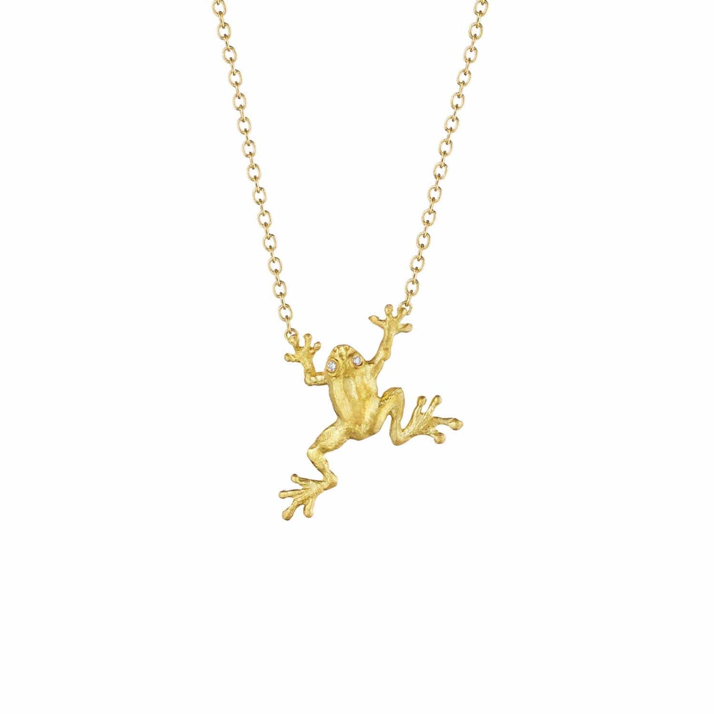 NKL-18K Climbing Frog Necklace