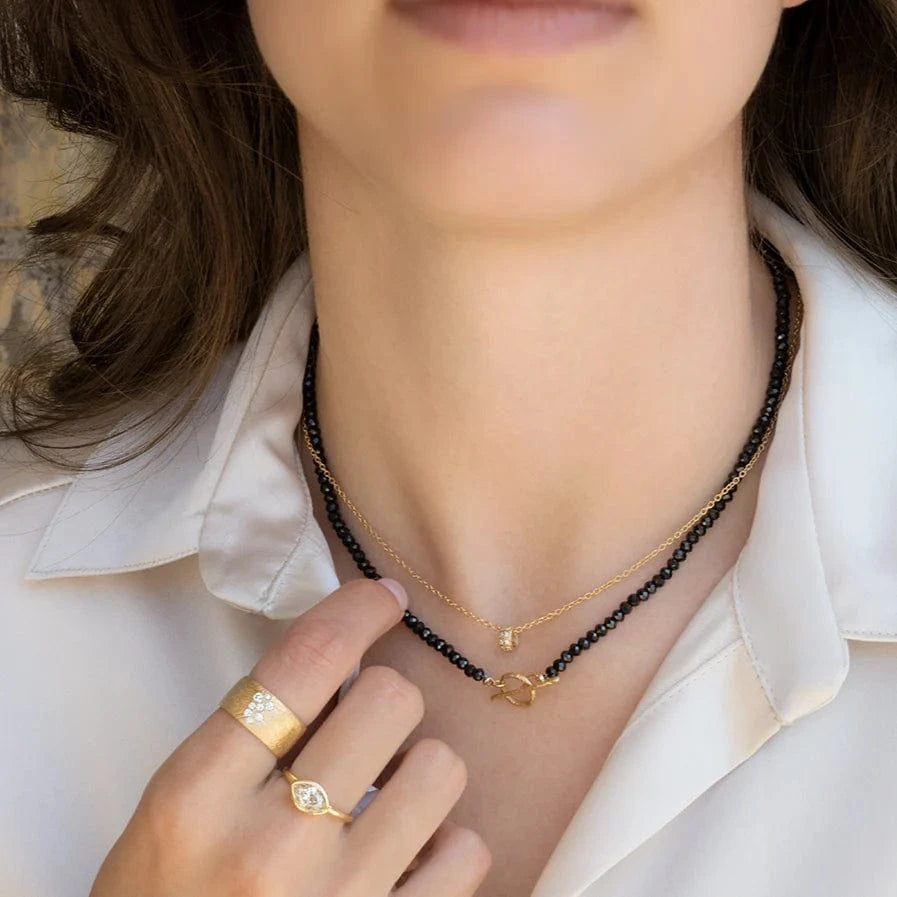 
                  
                    NKL-18K Diamond Pave Boulder Bead Necklace
                  
                