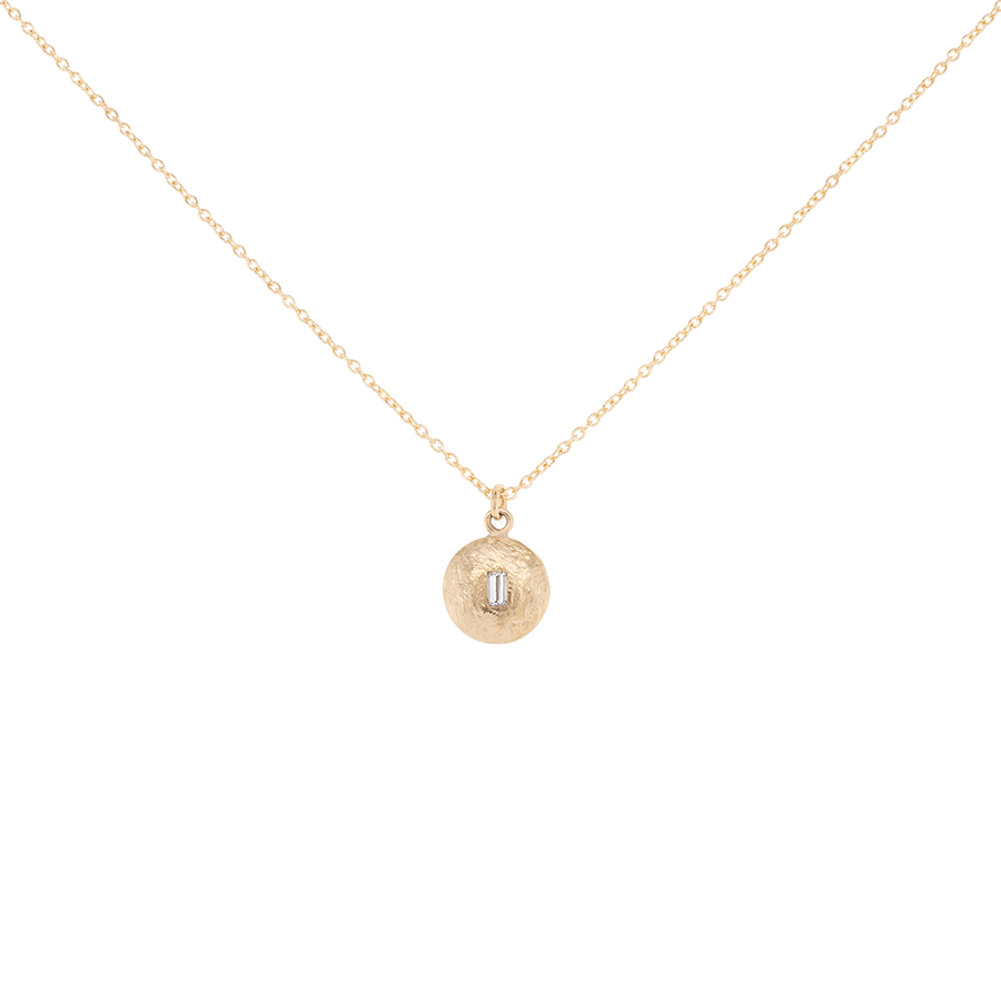 
                      
                        NKL-18K Diamond Window 'Boulder' Disc Necklace
                      
                    