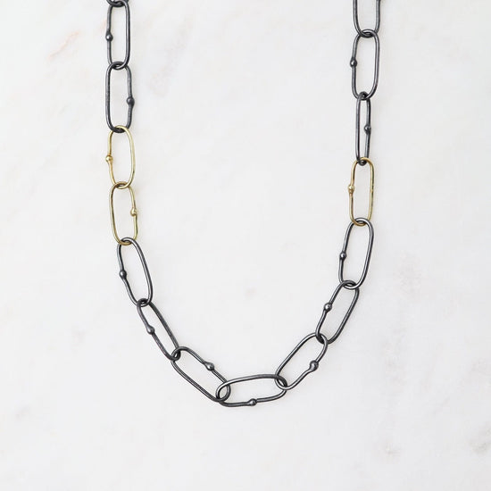 Opalite 3 strand mixed metal necklace – Laborde Designs | Handmade Jewelry