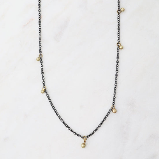 NKL-18K Dotted Dot Necklace - Mixed Metal