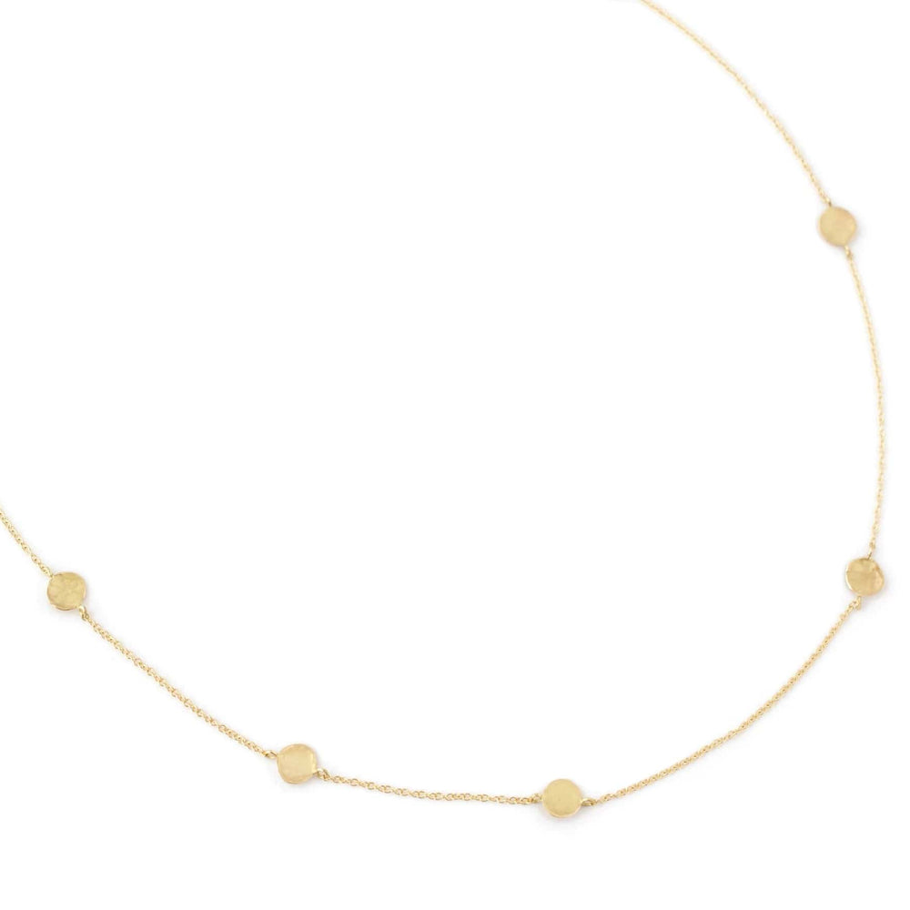 
                  
                    NKL-18K Eight Hammered Gold Disc Necklace
                  
                