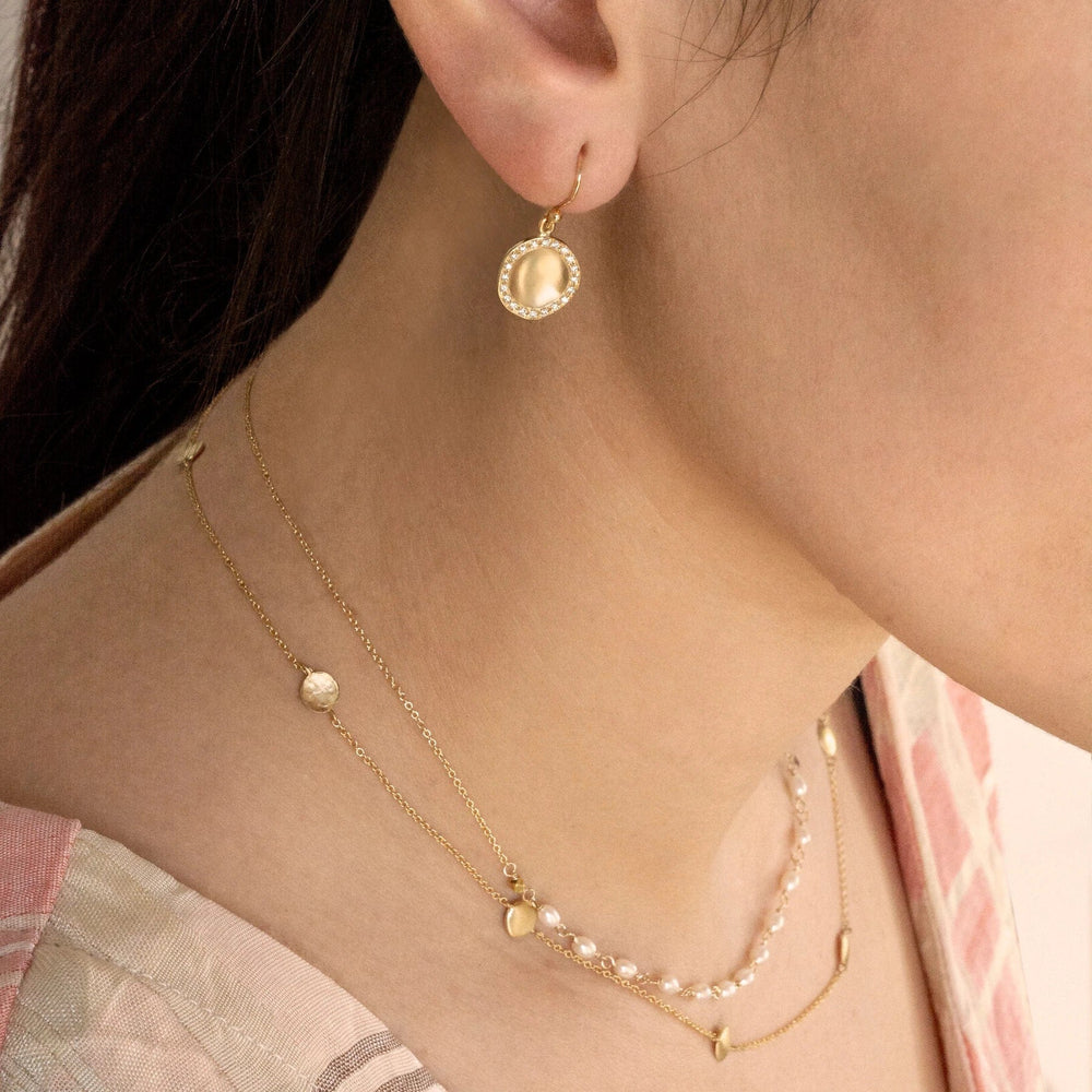 
                  
                    NKL-18K Eight Hammered Gold Disc Necklace
                  
                