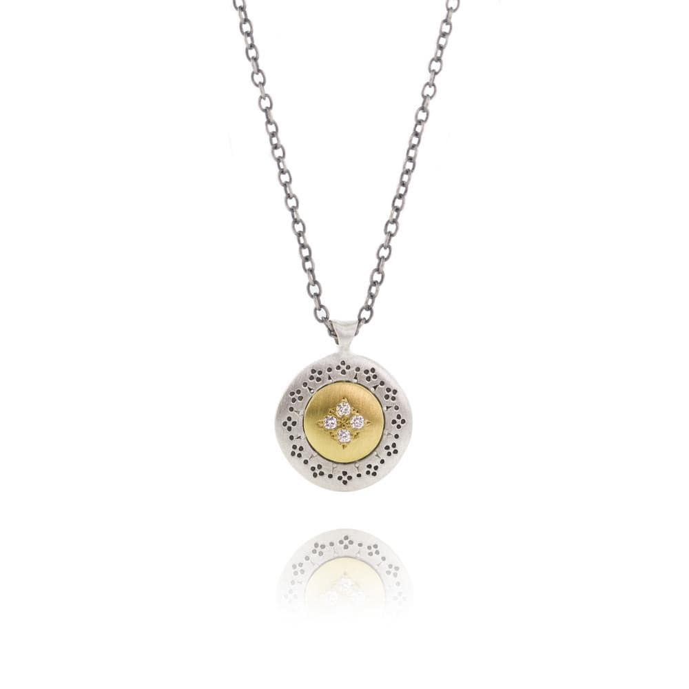 NKL-18K Four Star Harmony Pendant with Diamond