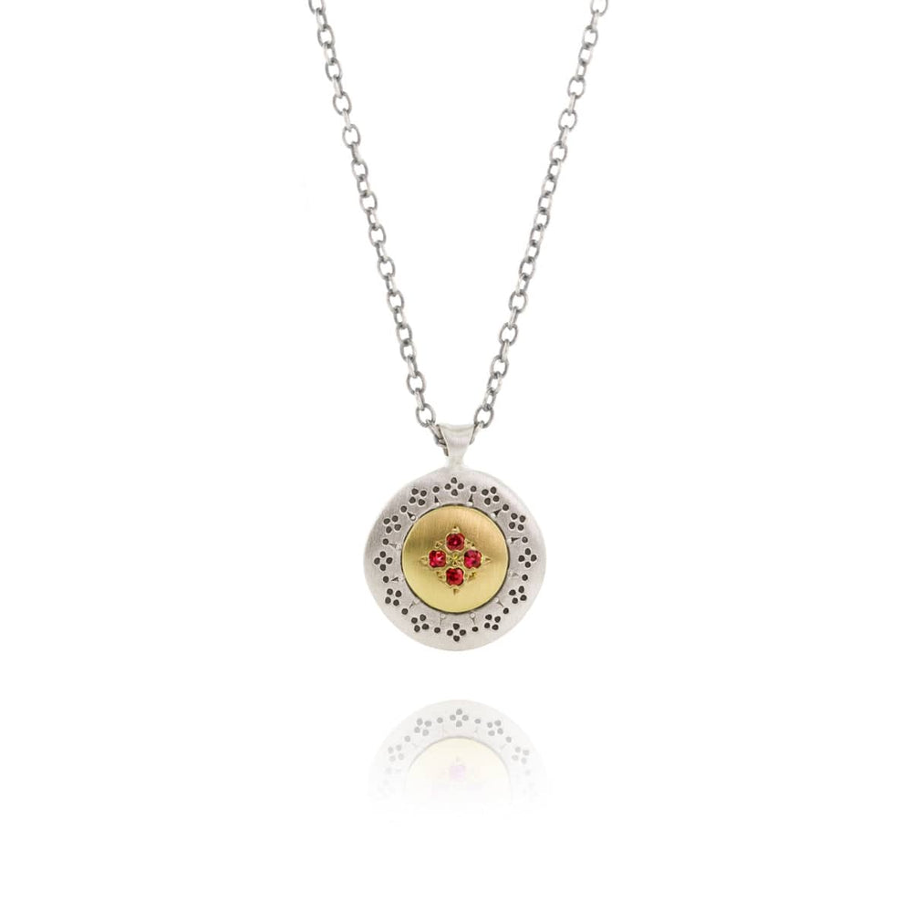 
                      
                        NKL-18K Four Star Harmony Pendant with Ruby
                      
                    