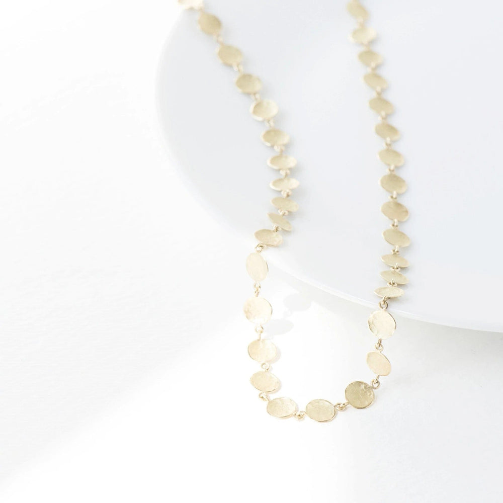 
                      
                        NKL-18K Full Hammered Disc Necklace
                      
                    