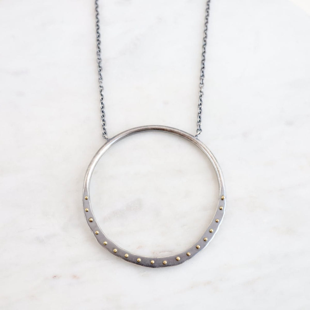 
                      
                        NKL-18K Gold Dot Crescent Necklace
                      
                    