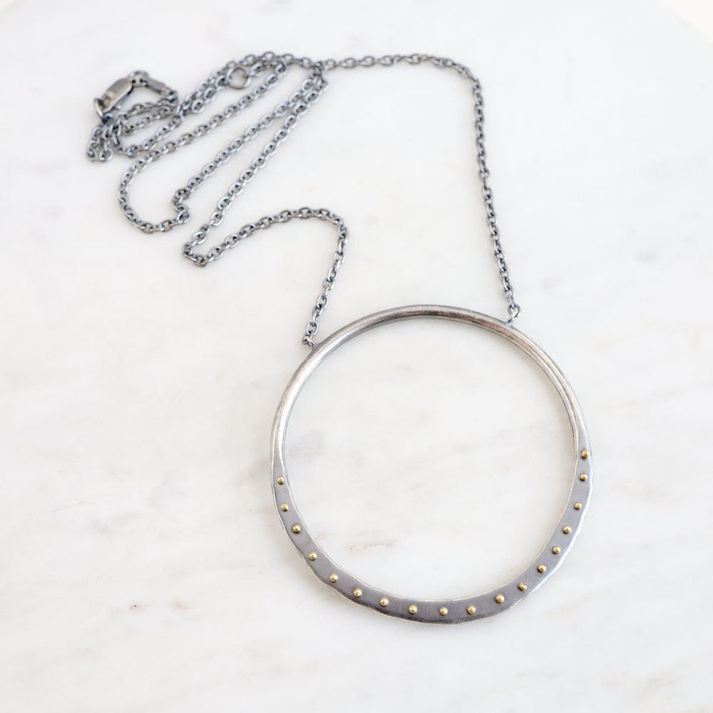 
                      
                        NKL-18K Gold Dot Crescent Necklace
                      
                    