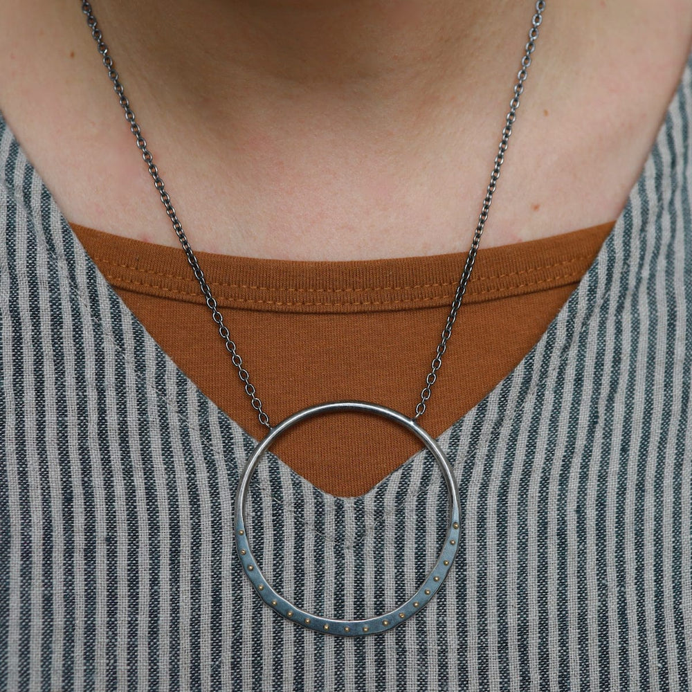 
                      
                        NKL-18K Gold Dot Crescent Necklace
                      
                    