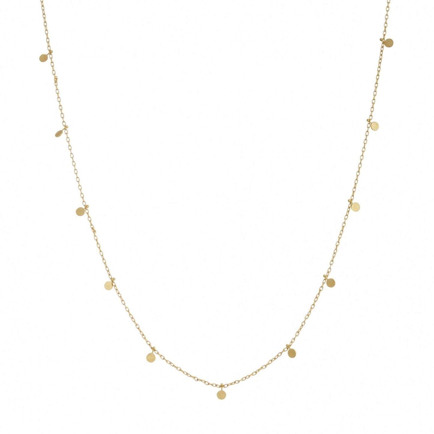 NKL-18K Gold Evenly Scattered Dots Necklace