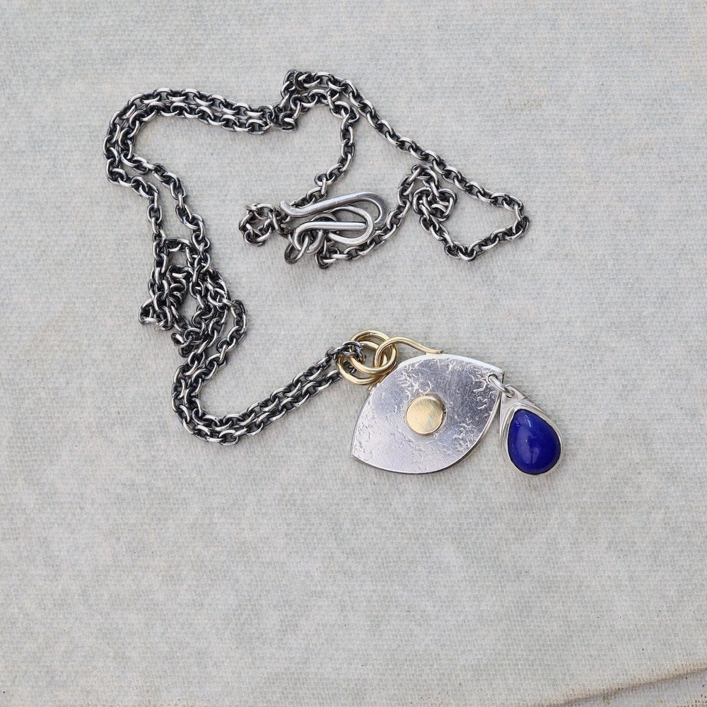 
                      
                        NKL-18K Lapis Teardrop Eye Necklace
                      
                    