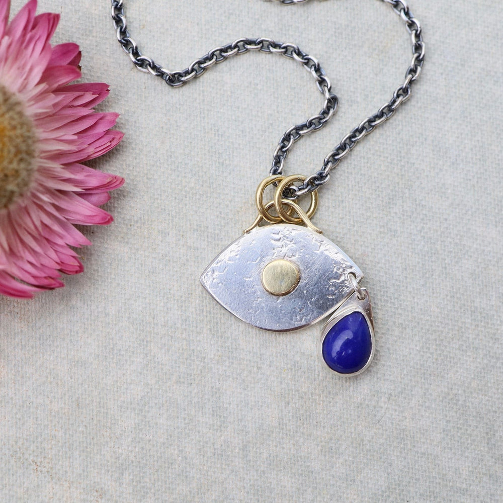 
                      
                        NKL-18K Lapis Teardrop Eye Necklace
                      
                    