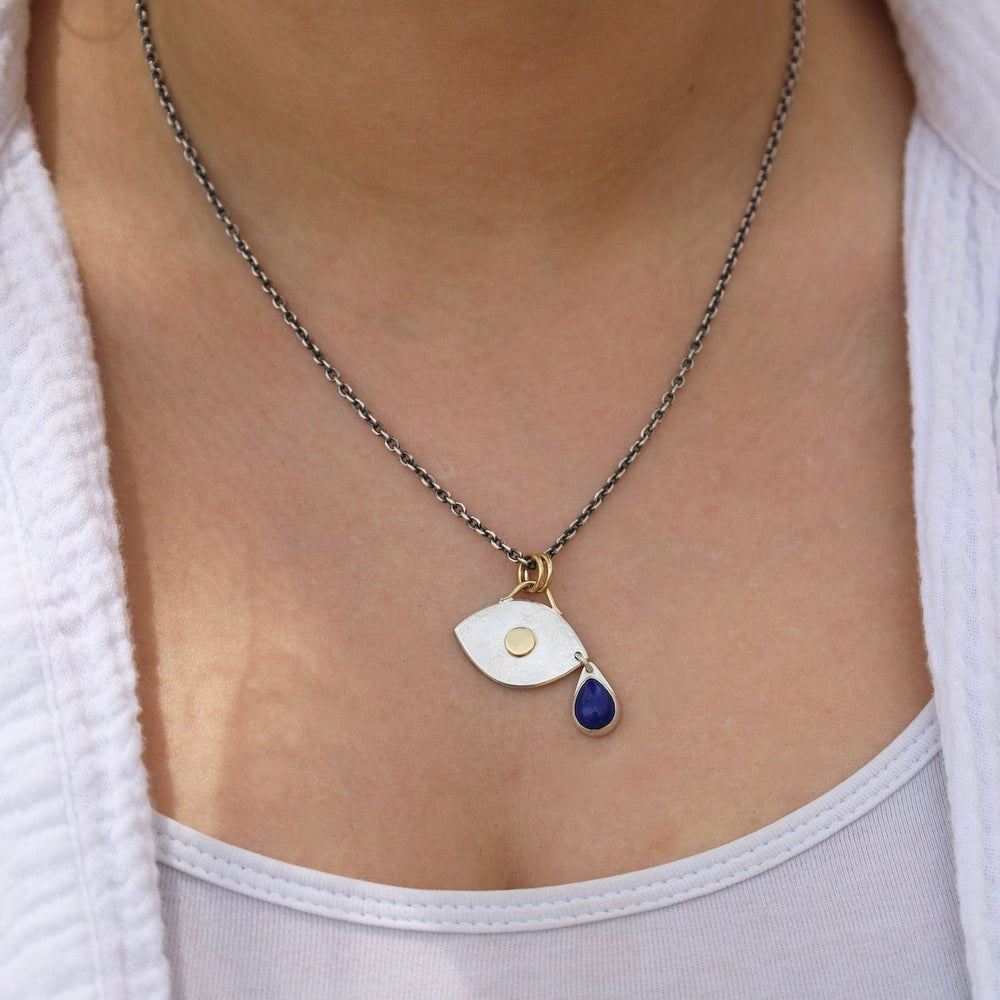 
                      
                        NKL-18K Lapis Teardrop Eye Necklace
                      
                    