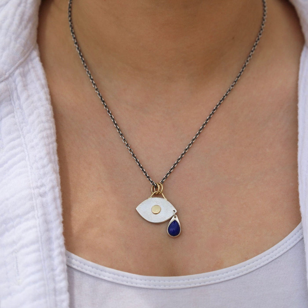 
                      
                        NKL-18K Lapis Teardrop Eye Necklace
                      
                    