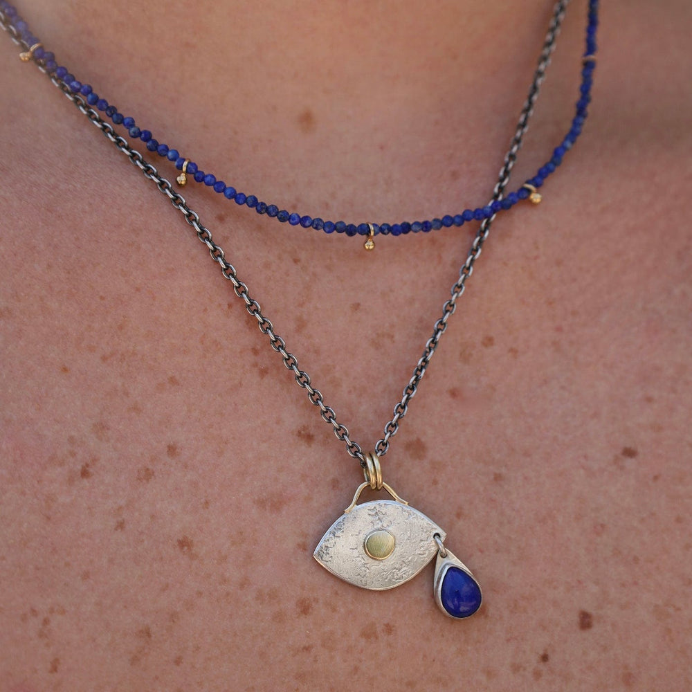 
                      
                        NKL-18K Lapis Teardrop Eye Necklace
                      
                    