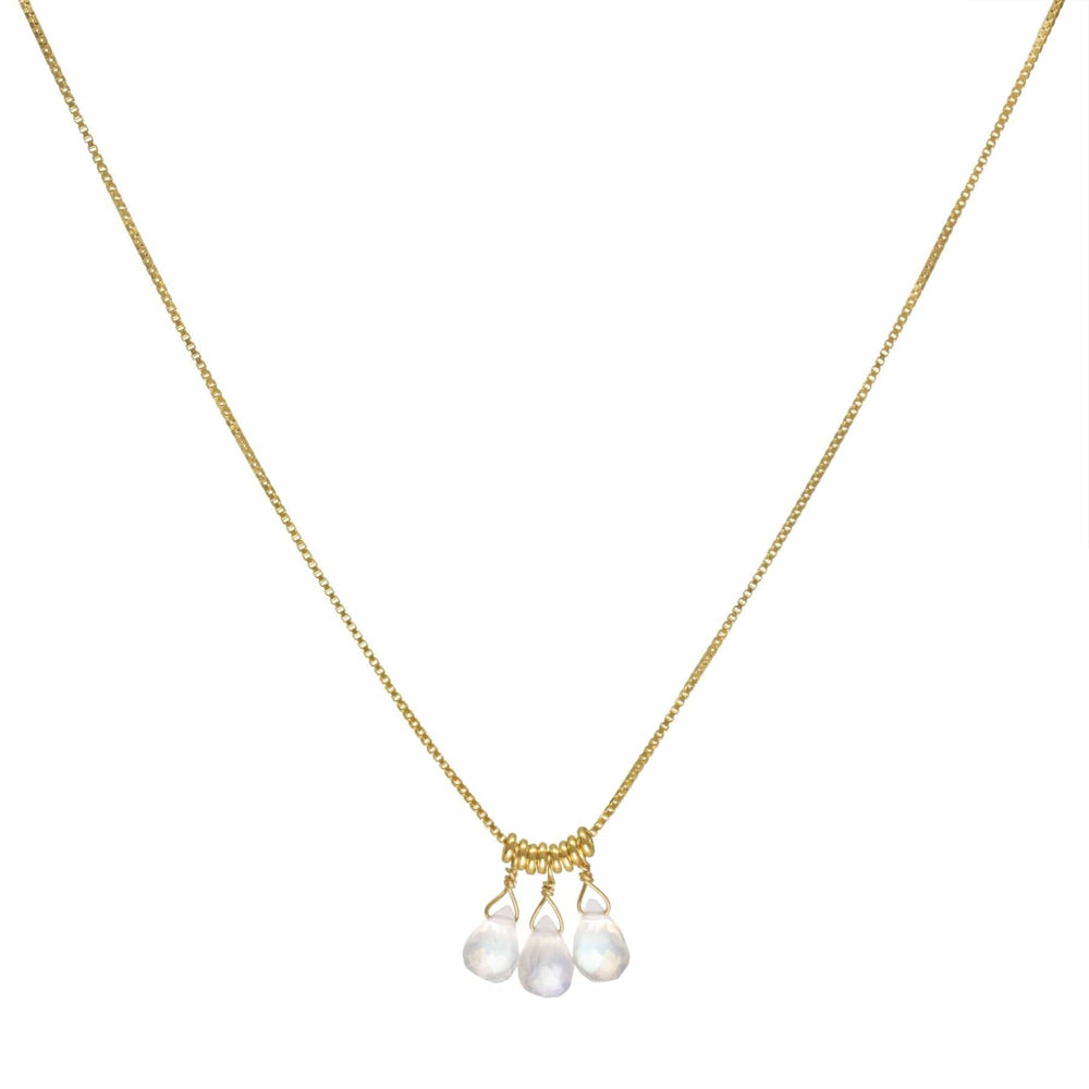 
                      
                        NKL-18K 'Luna' Moonstone Cluster Necklace
                      
                    