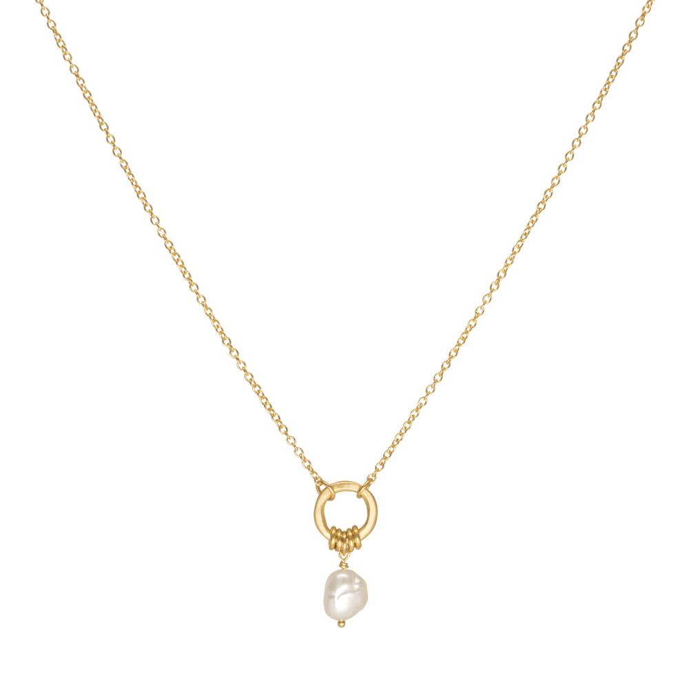 NKL-18K 'Luna' Pearl Nugget Necklace