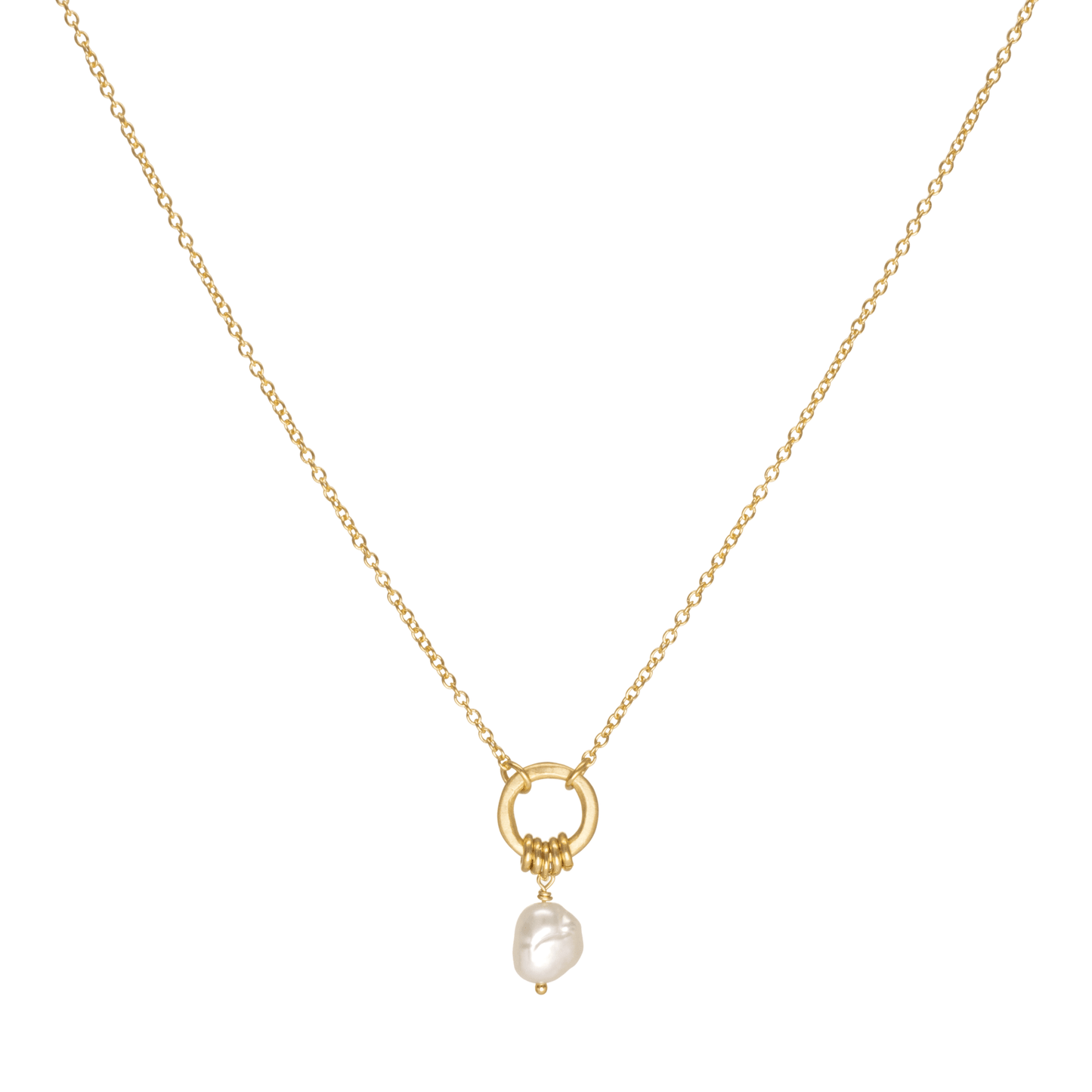 NKL-18K 'Luna' Pearl Nugget Necklace