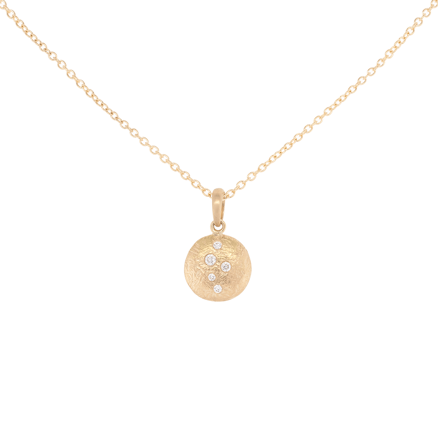 
                      
                        NKL-18K Medium 'Boulder' Dancing Diamond Disc Necklace
                      
                    