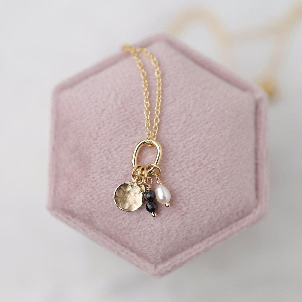 
                      
                        NKL-18K Mini Spinel Gemstone Charm Necklace
                      
                    