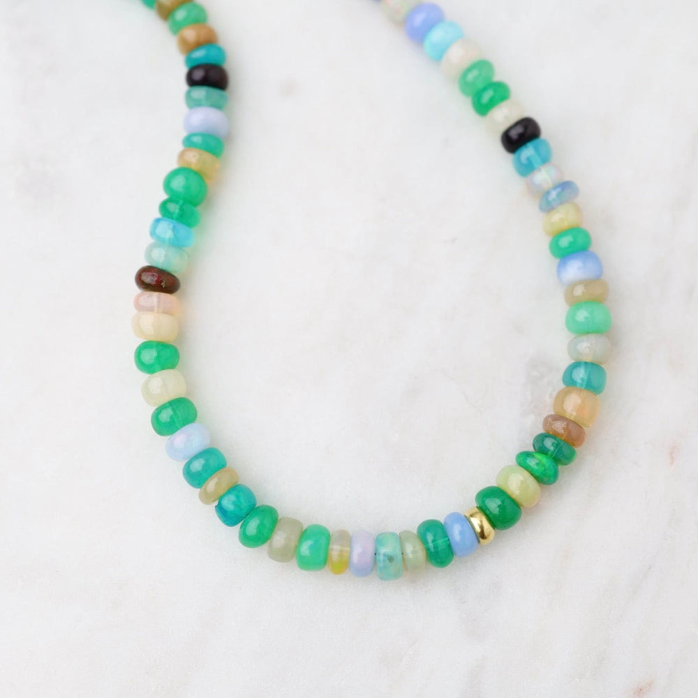 
                      
                        NKL-18K Multi Green & Blue Opal Necklace
                      
                    