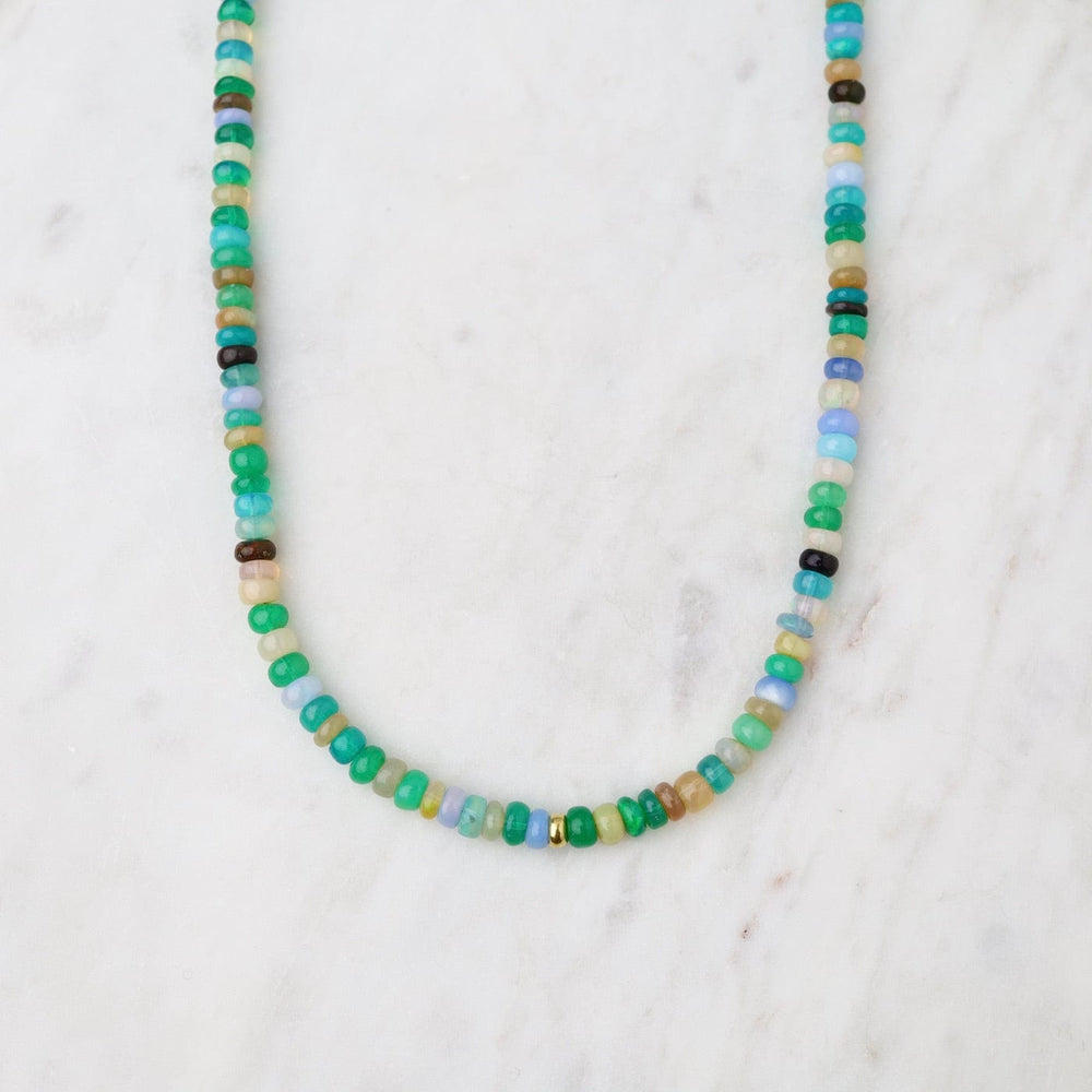 
                      
                        NKL-18K Multi Green & Blue Opal Necklace
                      
                    