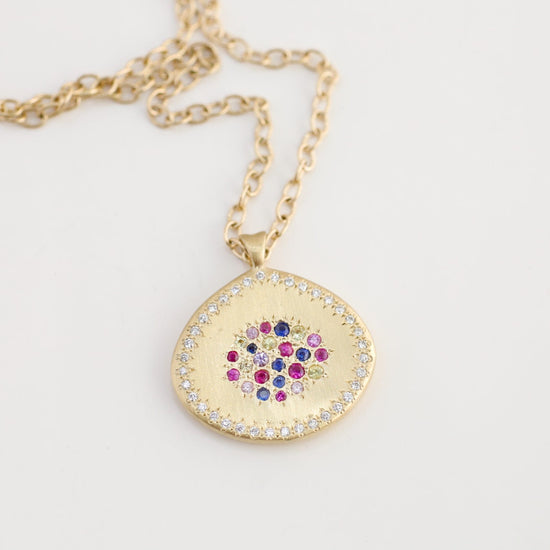 NKL-18K Multi Sapphire Lights Pendant