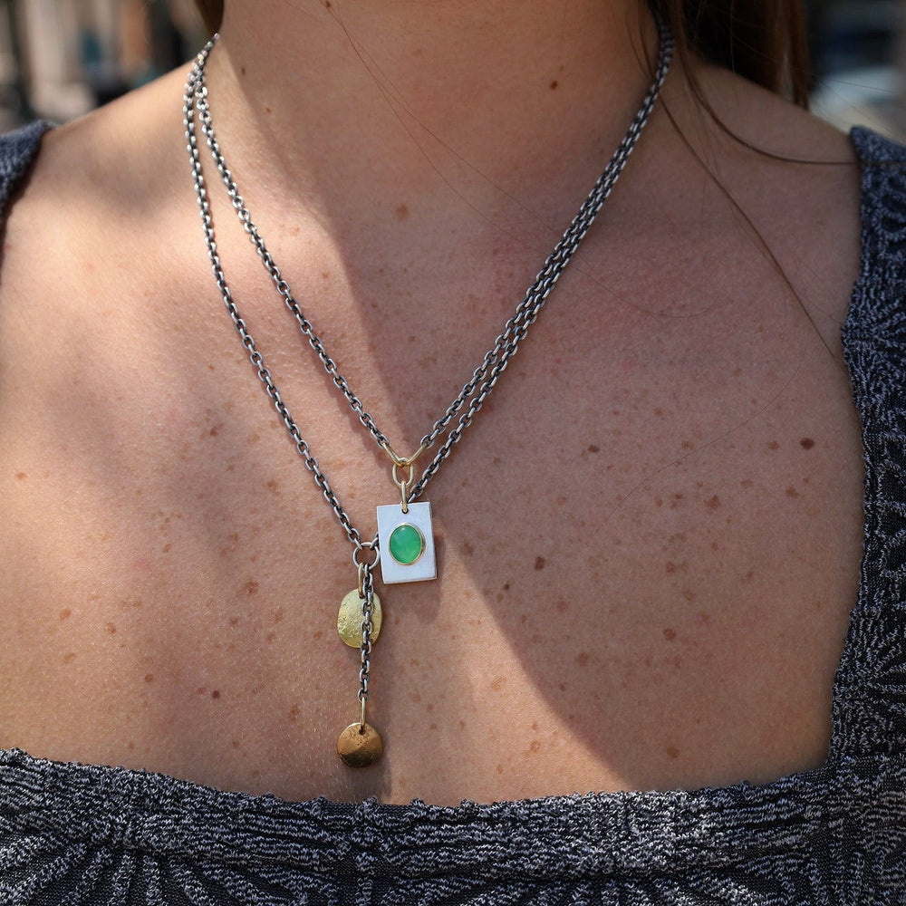 NKL-18K One Of A Kind Chrysoprase Portal Necklace