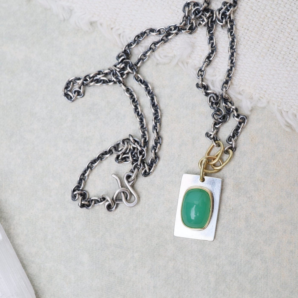 
                  
                    NKL-18K One Of A Kind Chrysoprase Portal Necklace
                  
                