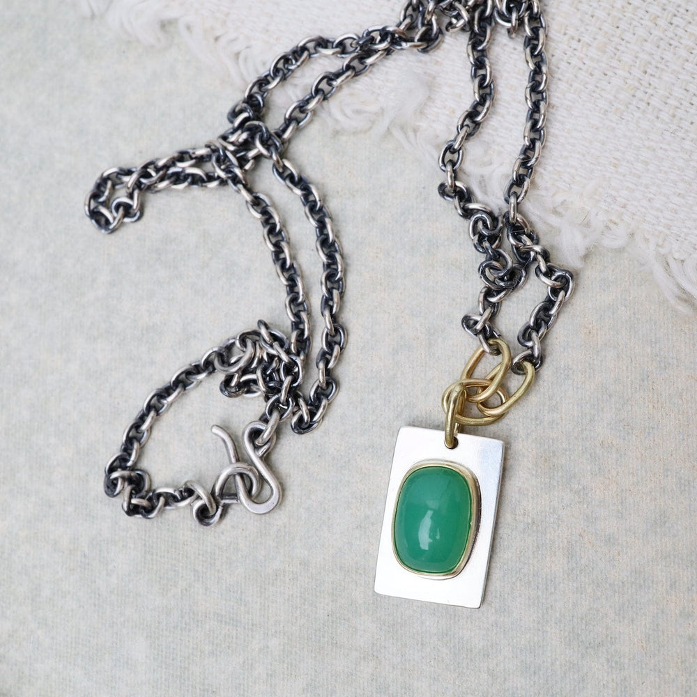 
                  
                    NKL-18K One Of A Kind Chrysoprase Portal Necklace
                  
                