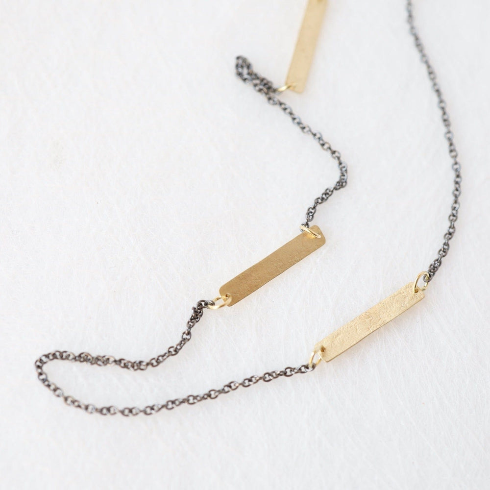 
                  
                    NKL-18K Oxidized Sterling Silver & 18k New Morse Necklace
                  
                