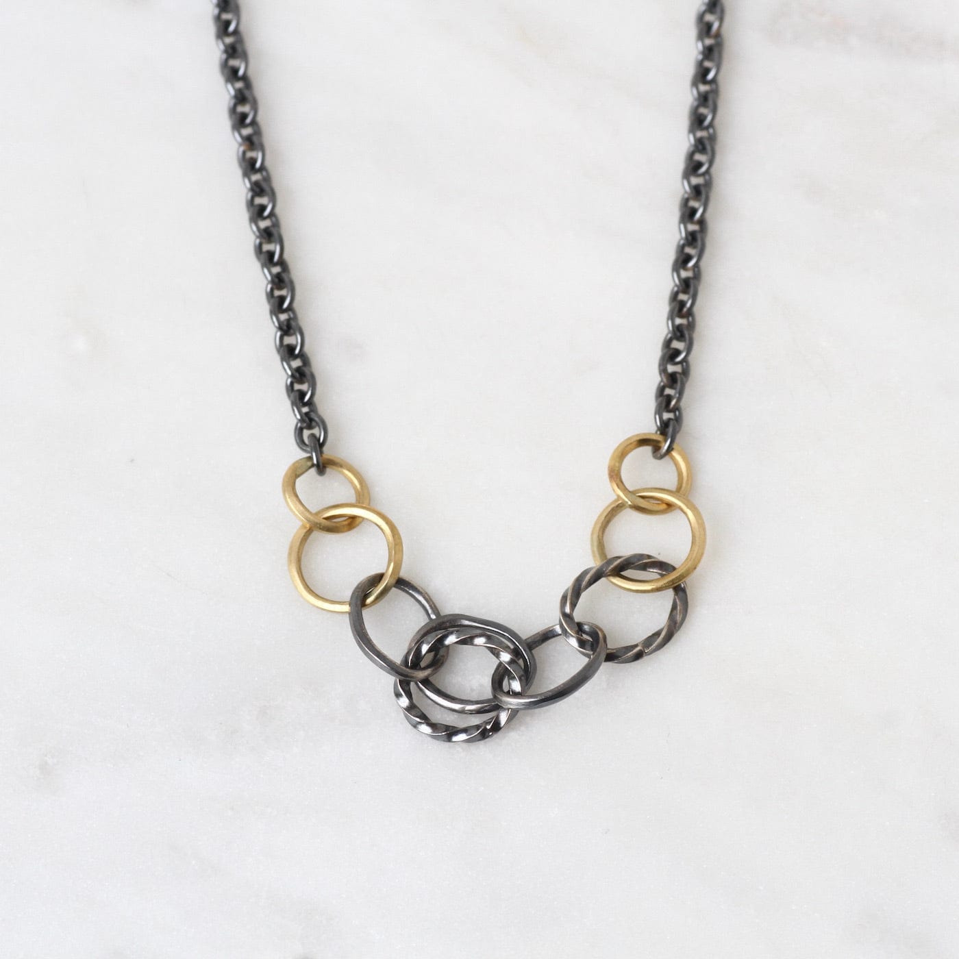 NKL-18K Petite Wrought Links Necklace