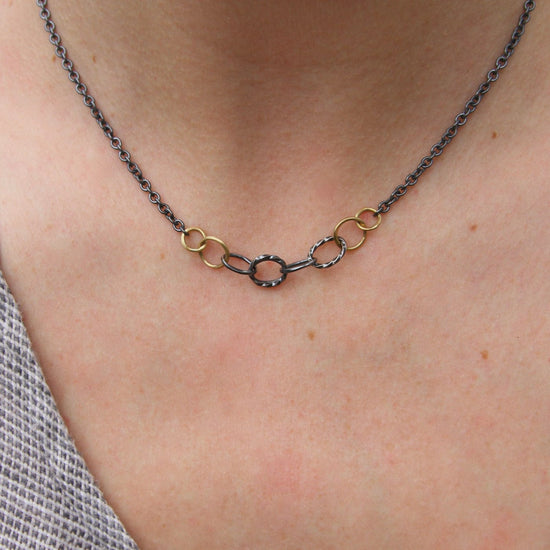 NKL-18K Petite Wrought Links Necklace