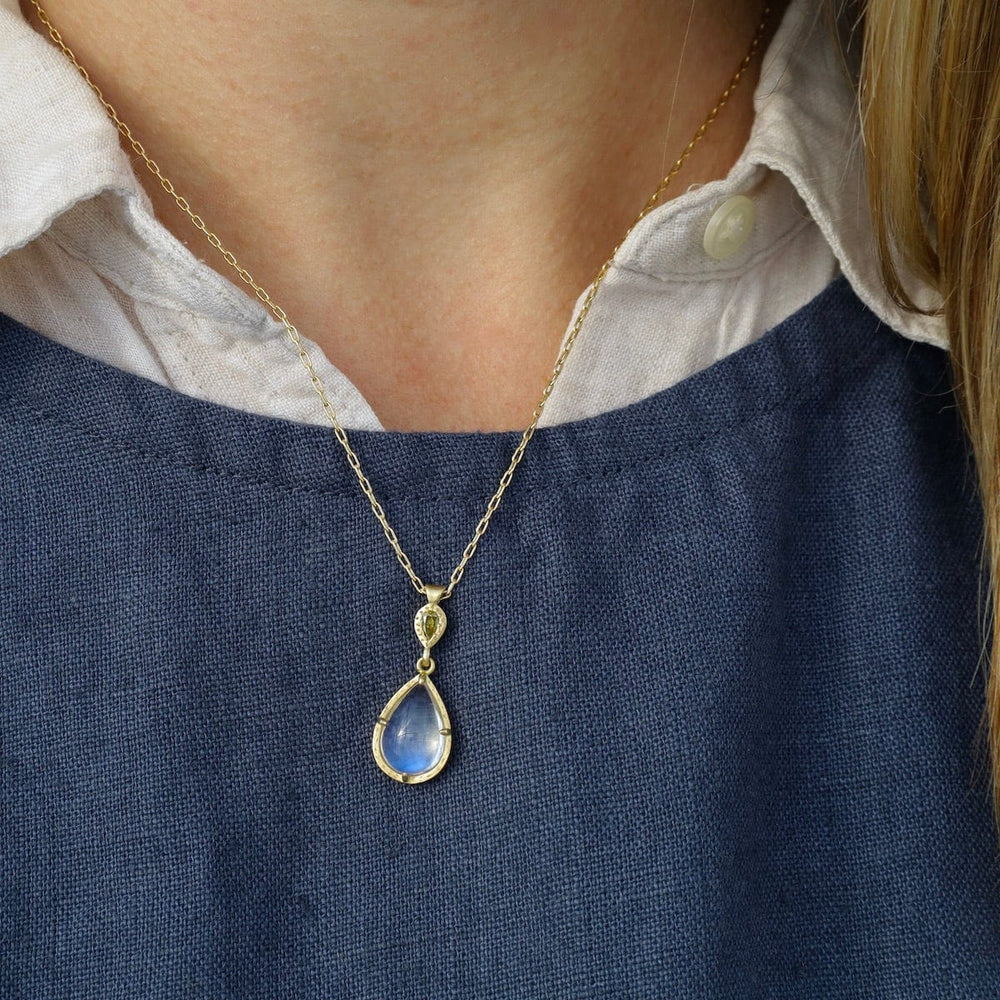 
                      
                        NKL-18K Prong Pear Moonstone Necklace
                      
                    