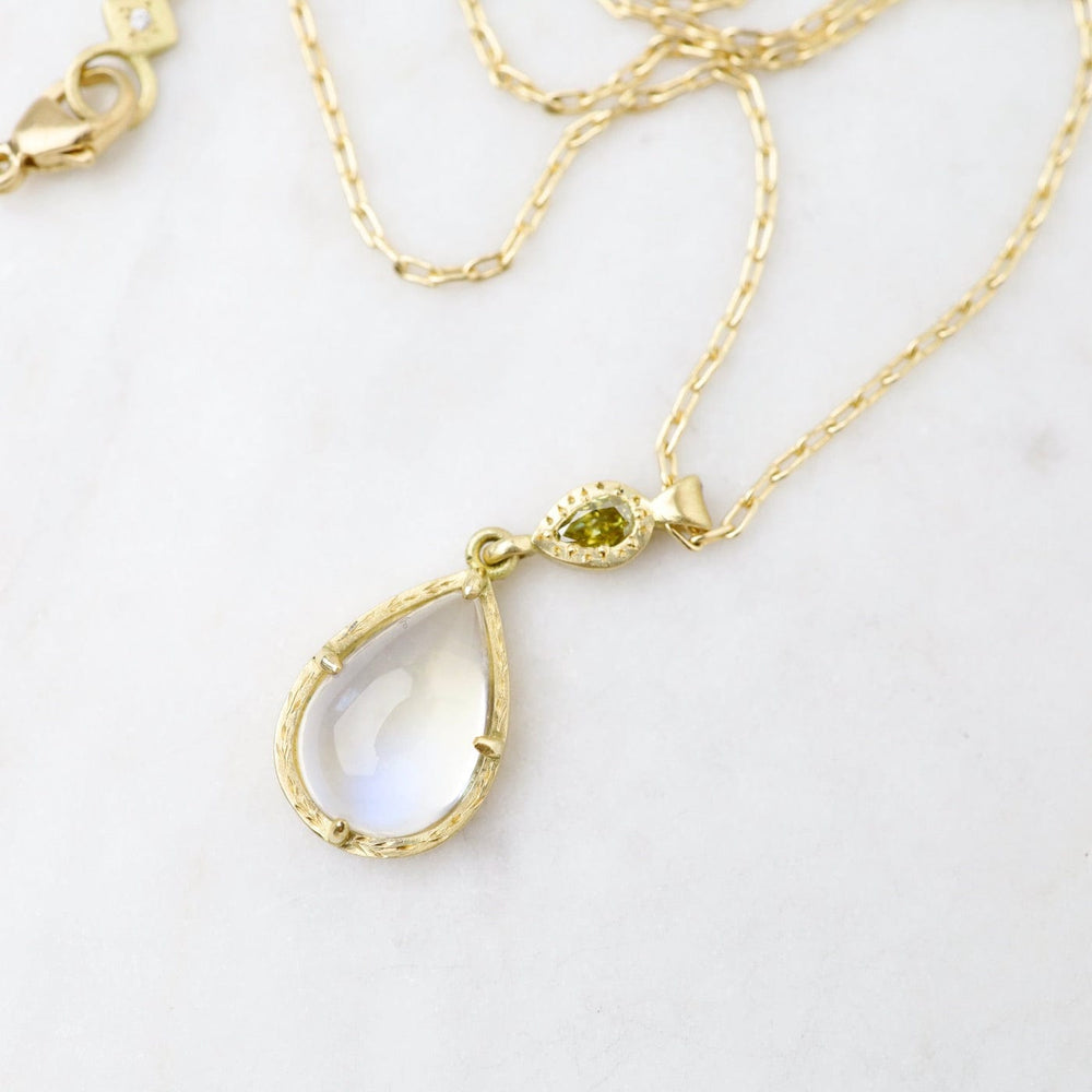 
                      
                        NKL-18K Prong Pear Moonstone Necklace
                      
                    