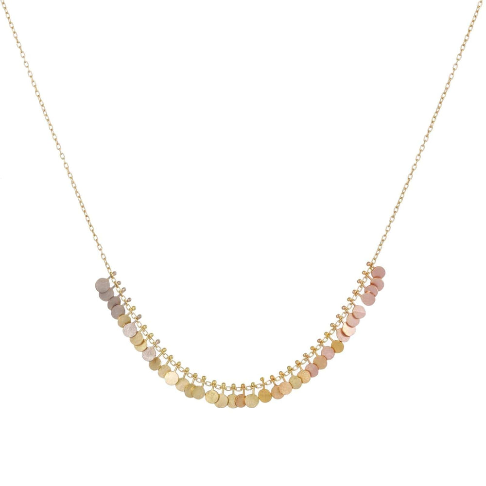 
                      
                        NKL-18K Rainbow Gold Tiny Dots Arc Necklace
                      
                    