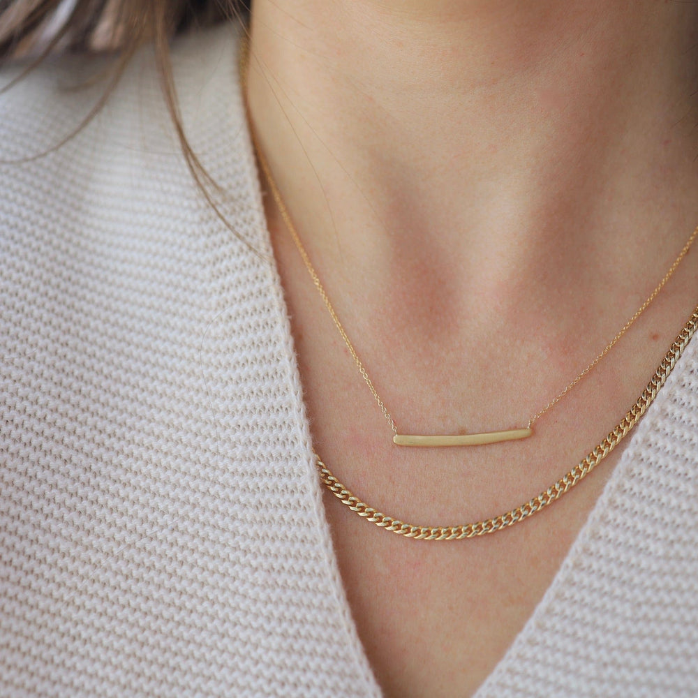 
                  
                    NKL-18K Simple Bar Necklace
                  
                