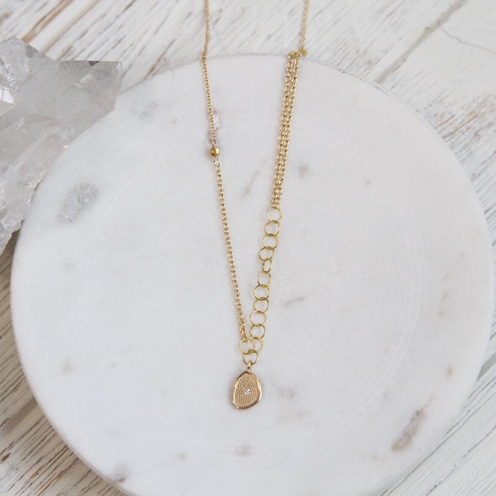 NKL-18K Small Gold 'Stardust' Necklace