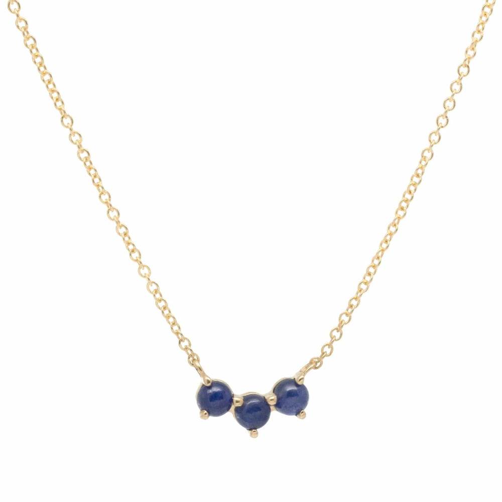 
                      
                        NKL-18K Trio Crescent Necklace - Blue Sapphire
                      
                    