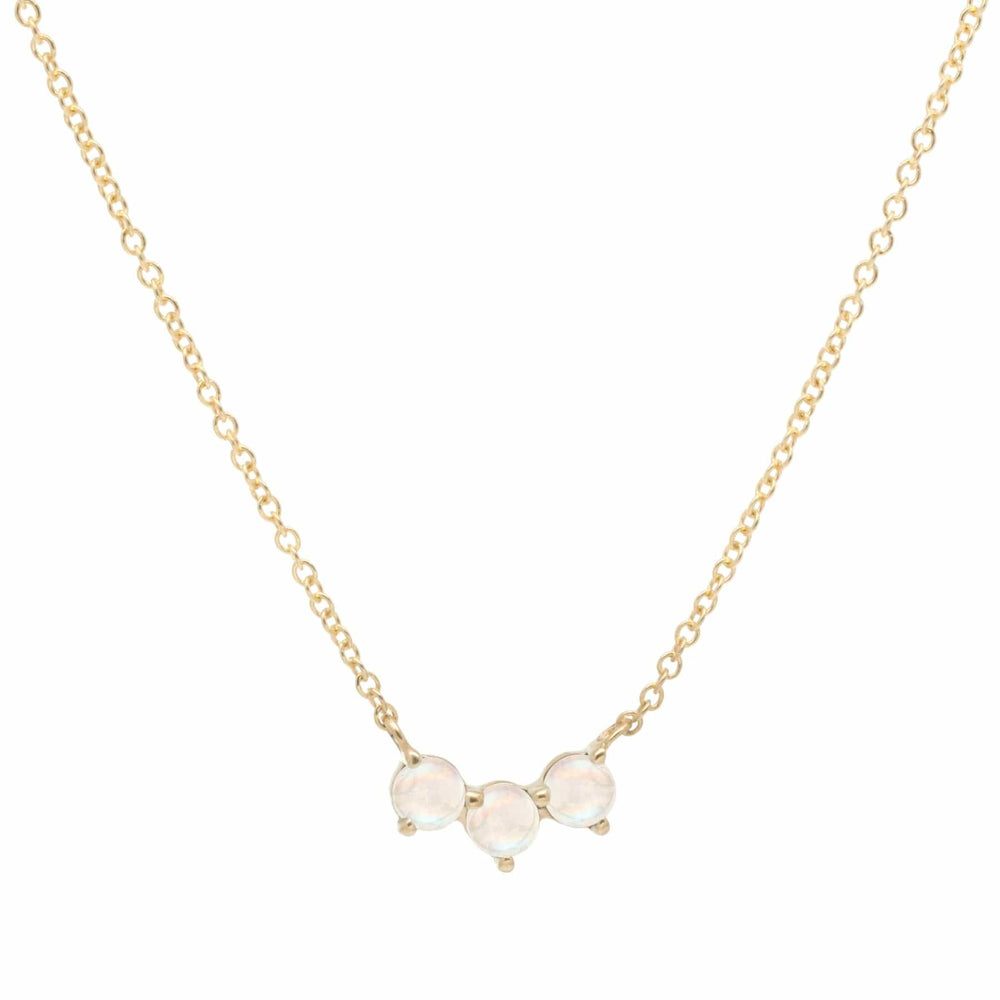 
                      
                        NKL-18K Trio Crescent Necklace - Moonstone
                      
                    