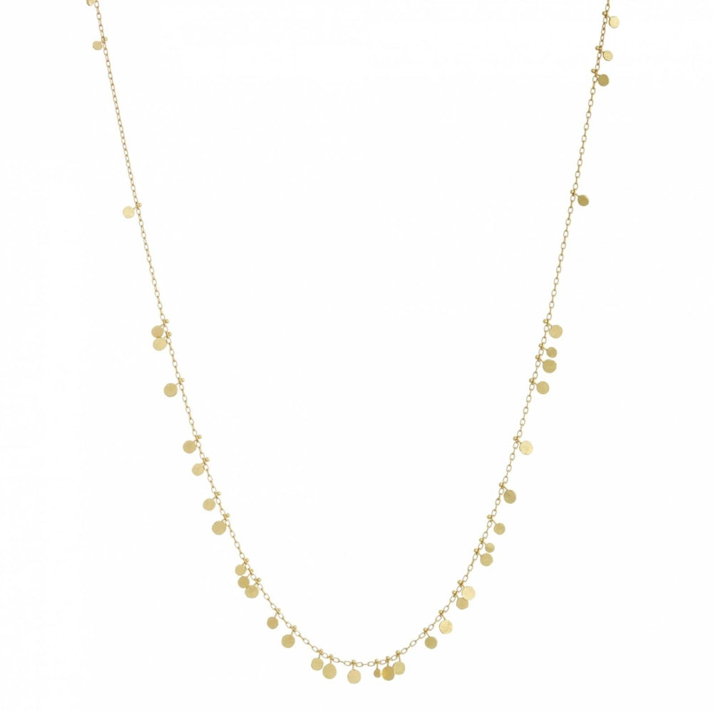 
                      
                        NKL-18K Yellow Gold Long Random Dots Necklace
                      
                    