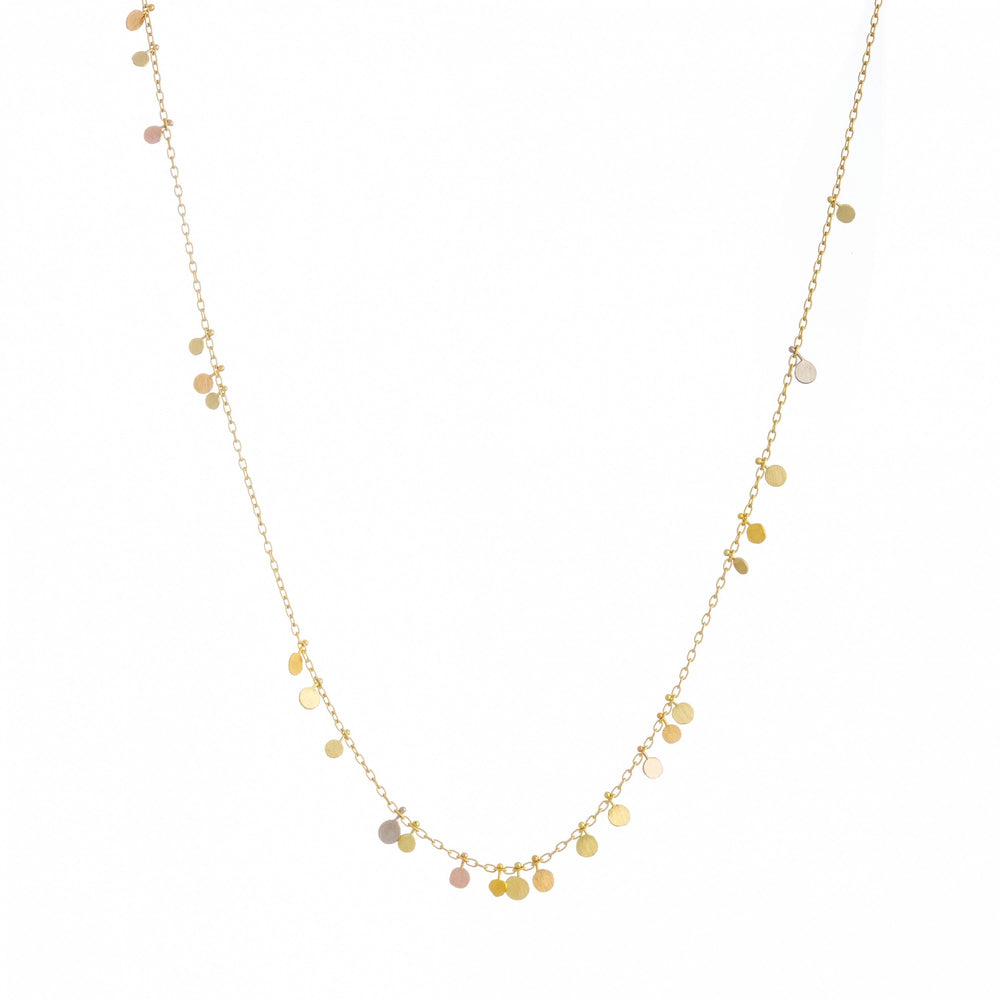 
                      
                        NKL-18K Yellow Gold & Rainbow Gold Random Dots Necklace
                      
                    