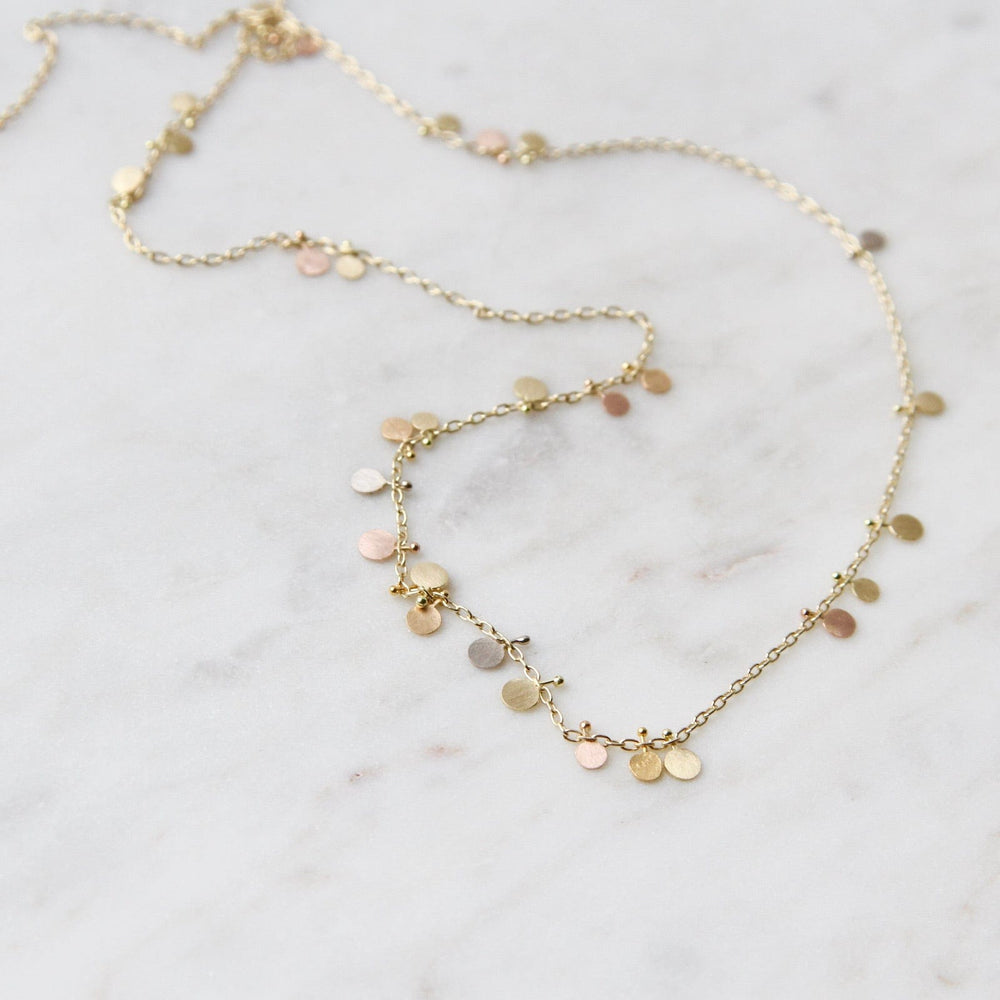 
                      
                        NKL-18K Yellow Gold & Rainbow Gold Random Dots Necklace
                      
                    