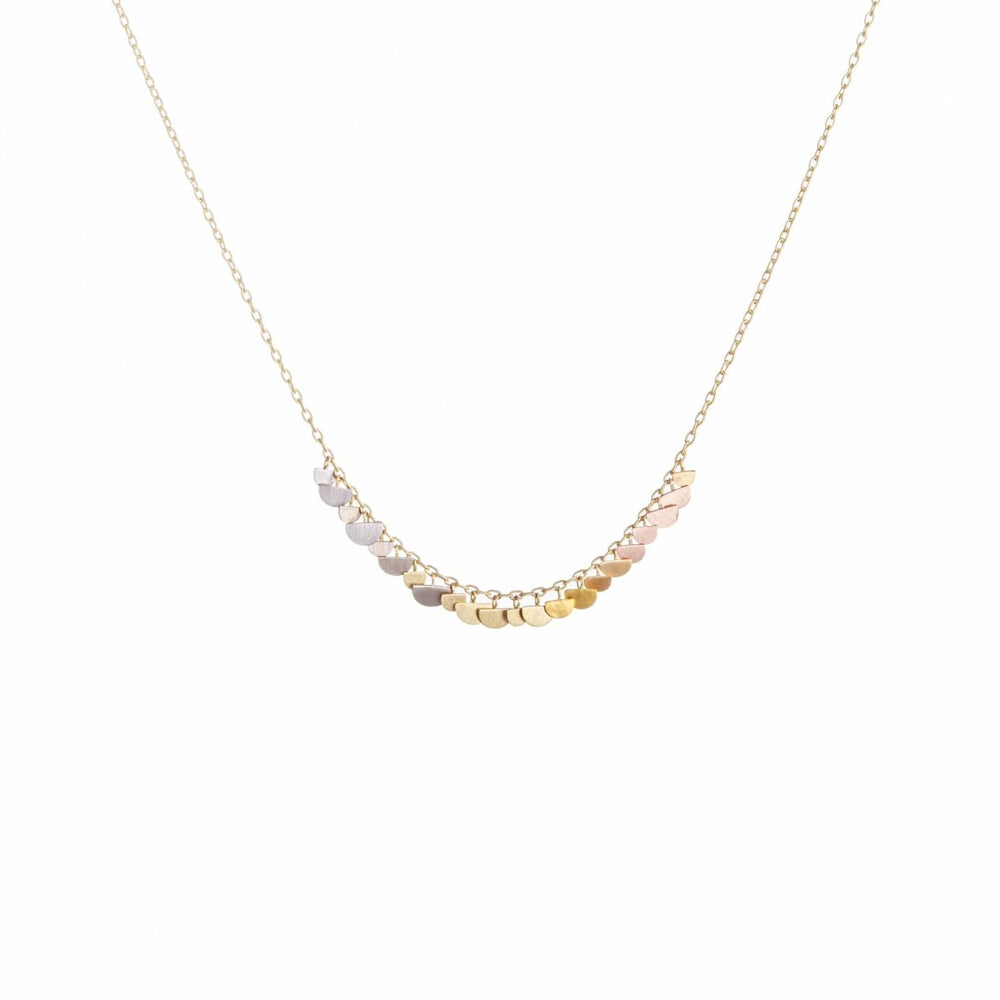 
                      
                        NKL-18K Yellow Gold & Rainbow Gold Sunrise Arc Necklace
                      
                    