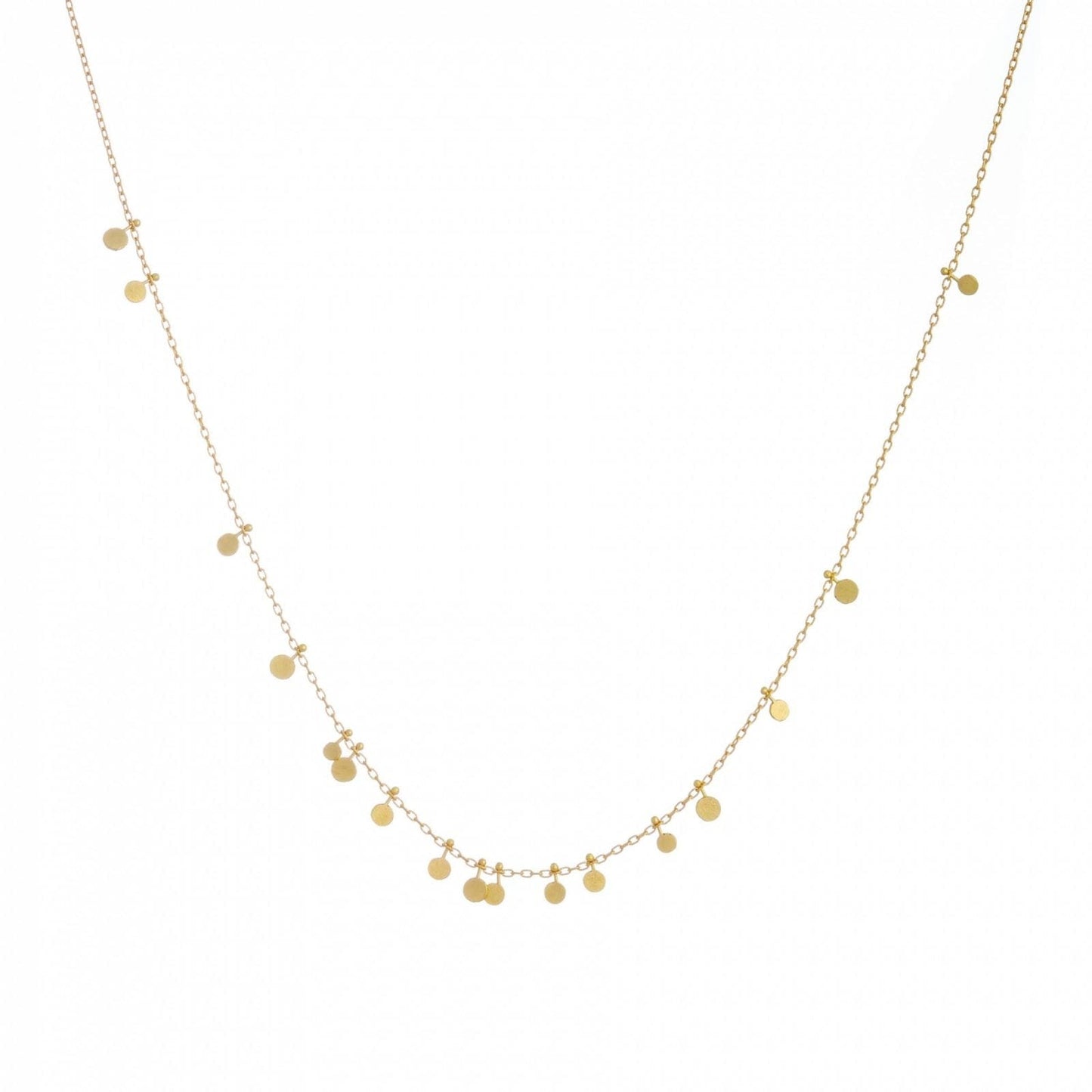 NKL-18K Yellow Gold Random Dots Necklace