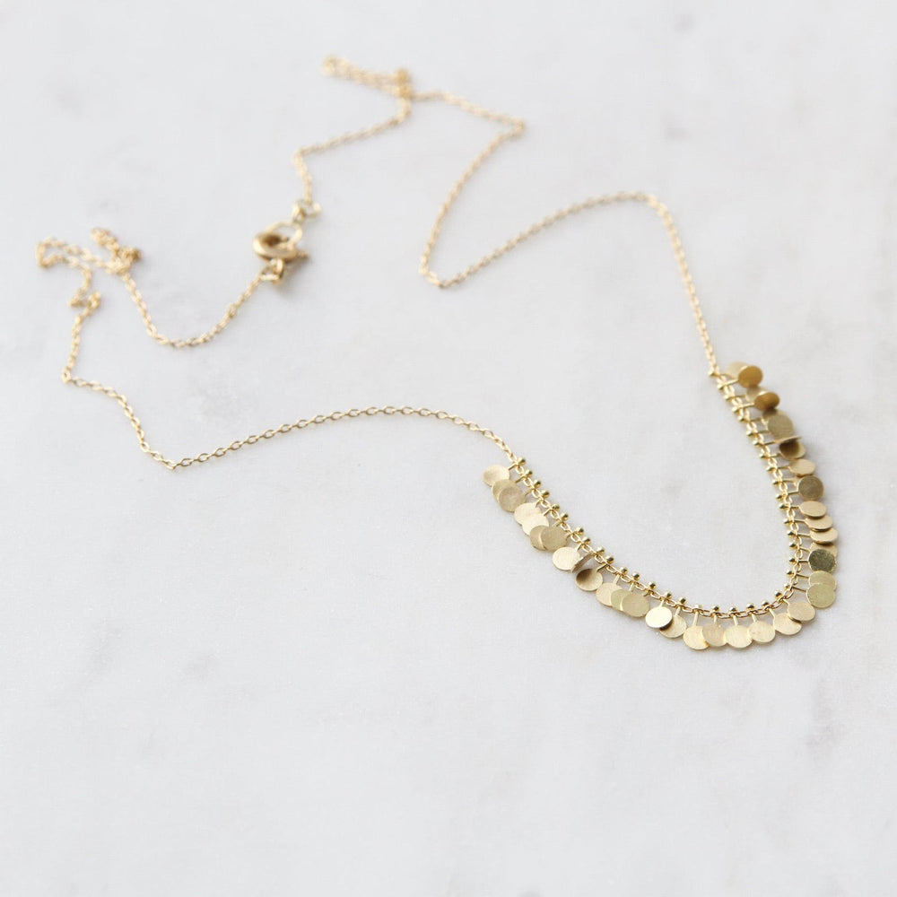 
                      
                        NKL-18K Yellow Gold Tiny Dots Arc Necklace
                      
                    